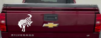 Ford Bronco American Flag Car or Truck Vinyl Window Decal Sticker (White)