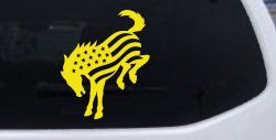 Ford Bronco American Flag Car or Truck Vinyl Window Decal Sticker (Yellow)