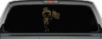 Patriotic Betty Boop Car or Truck Vinyl Window Decal Sticker (Gold)