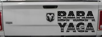 BABA YAGA American Flag Car or Truck Vinyl Window Decal Sticker (Black)