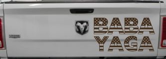 BABA YAGA American Flag Car or Truck Vinyl Window Decal Sticker (Brown)