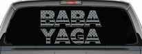 BABA YAGA American Flag Car or Truck Vinyl Window Decal Sticker (Telegrey)