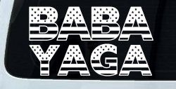 BABA YAGA American Flag Car or Truck Vinyl Window Decal Sticker