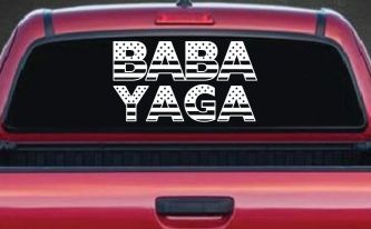 BABA YAGA American Flag Car or Truck Vinyl Window Decal Sticker