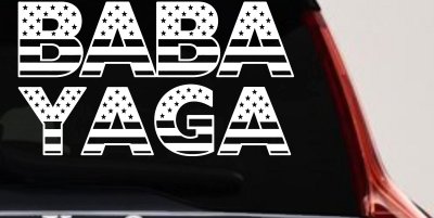 BABA YAGA American Flag Car or Truck Vinyl Window Decal Sticker