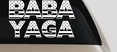 BABA YAGA American Flag Car or Truck Vinyl Window Decal Sticker