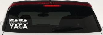 BABA YAGA American Flag Car or Truck Vinyl Window Decal Sticker (White)