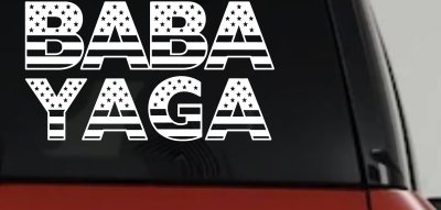 BABA YAGA American Flag Car or Truck Vinyl Window Decal Sticker
