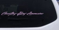 Country Boy Limousine Car or Truck Vinyl Window Decal Sticker (Lilac)