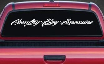 Country Boy Limousine Car or Truck Vinyl Window Decal Sticker
