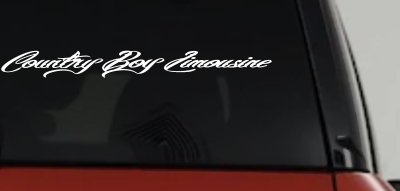 Country Boy Limousine Car or Truck Vinyl Window Decal Sticker