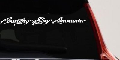 Country Boy Limousine Car or Truck Vinyl Window Decal Sticker