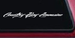Country Boy Limousine Car or Truck Vinyl Window Decal Sticker