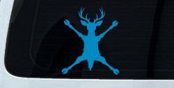 Deer Splat Car Truck Vinyl Window Decal Sticker (Blue)