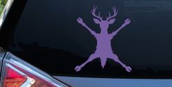 Deer Splat Car Truck Vinyl Window Decal Sticker (Purple)