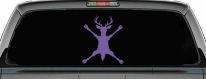 Deer Splat Car Truck Vinyl Window Decal Sticker (Purple)