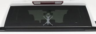 Deer Splat Car Truck Vinyl Window Decal Sticker (Telegrey)