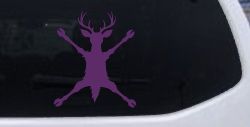 Deer Splat Car Truck Vinyl Window Decal Sticker (Violet)