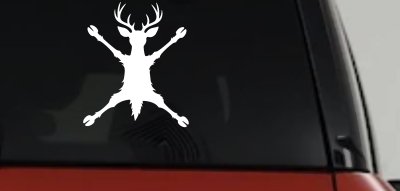 Deer Splat Car Truck Vinyl Window Decal Sticker
