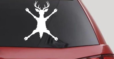 Deer Splat Car Truck Vinyl Window Decal Sticker