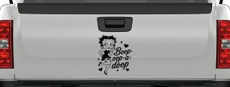 Betty Boop Opp A Doop Car Truck Vinyl Window Decal Sticker (Black)