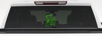 Betty Boop Opp A Doop Car Truck Vinyl Window Decal Sticker (Lime)