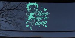 Betty Boop Opp A Doop Car Truck Vinyl Window Decal Sticker (Mint)