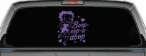 Betty Boop Opp A Doop Car Truck Vinyl Window Decal Sticker (Purple)