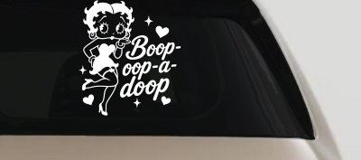 Betty Boop Opp A Doop Car Truck Vinyl Window Decal Sticker