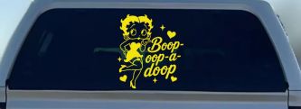 Betty Boop Opp A Doop Car Truck Vinyl Window Decal Sticker (Yellow)