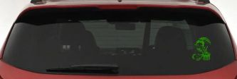 Betty Boop Stars and Stripes Beach Theme Car Truck Vinyl Window Decal Sticker (Lime)