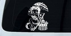 Betty Boop Stars and Stripes Beach Theme Car Truck Vinyl Window Decal Sticker