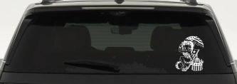 Betty Boop Stars and Stripes Beach Theme Car Truck Vinyl Window Decal Sticker (White)