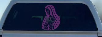 Virgin Mary Madonna in Prayer Car Truck Vinyl Window Decal Sticker (Violet)