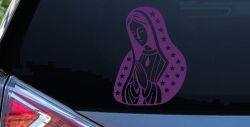 Virgin Mary Madonna in Prayer Car Truck Vinyl Window Decal Sticker (Violet)