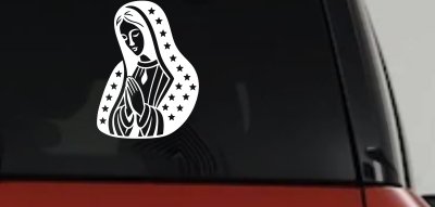 Virgin Mary Madonna in Prayer Car Truck Vinyl Window Decal Sticker