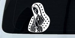 Virgin Mary Madonna in Prayer Car Truck Vinyl Window Decal Sticker