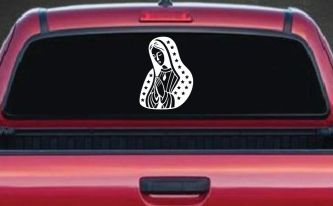 Virgin Mary Madonna in Prayer Car Truck Vinyl Window Decal Sticker