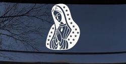 Virgin Mary Madonna in Prayer Car Truck Vinyl Window Decal Sticker