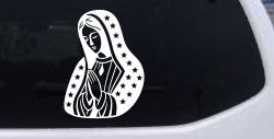 Virgin Mary Madonna in Prayer Car Truck Vinyl Window Decal Sticker