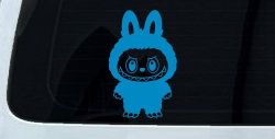 Labubu Car Truck Vinyl Window Decal Sticker (Blue)