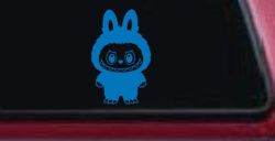 Labubu Car Truck Vinyl Window Decal Sticker (Sky Blue)