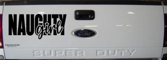 Naughty Girl Car or Truck Vinyl Window Decal Sticker (Black)
