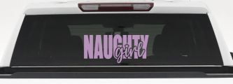 Naughty Girl Car or Truck Vinyl Window Decal Sticker (Lilac)