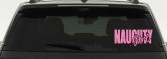 Naughty Girl Car or Truck Vinyl Window Decal Sticker (Pink)