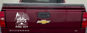 Amuck Around Find Out Car Witch Truck Vinyl Window Decal Sticker