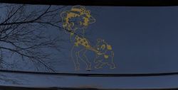 Betty Boop iconic Coopertone Car Truck Vinyl Window Decal Sticker (Gold)