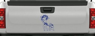 Betty Boop iconic Coopertone Car Truck Vinyl Window Decal Sticker (Navy)