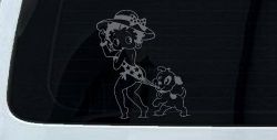 Betty Boop iconic Coopertone Car Truck Vinyl Window Decal Sticker (Silver)
