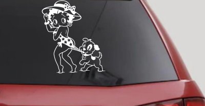 Betty Boop iconic Coopertone Car Truck Vinyl Window Decal Sticker